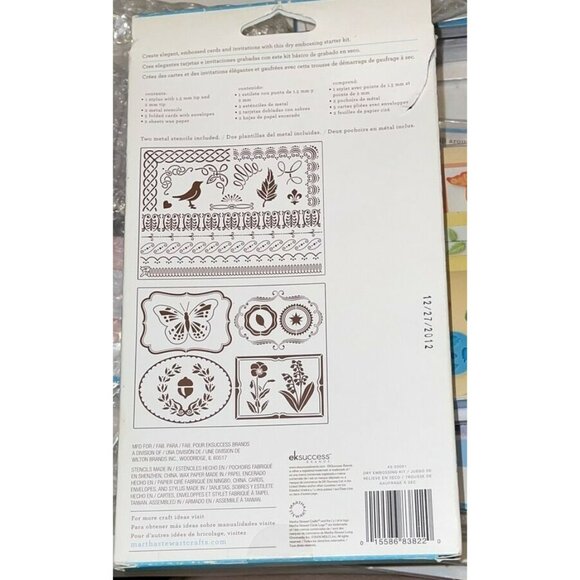 Martha Stewart  Dry Embossing 10 Piece Starter Kit NOB (C20) Crafts - Picture 3 of 11